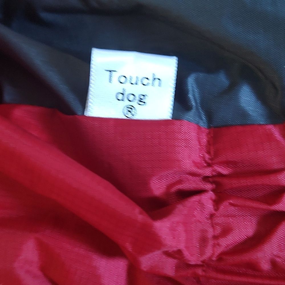 Touchdog  Outdoor Series Blackshark red gray reflective dog coat rain coat Sz L - Picture 6 of 12